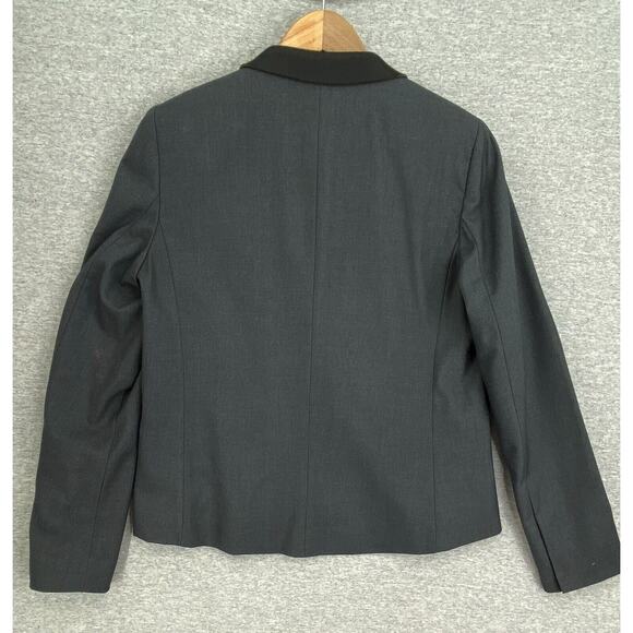 T Tahari Blazer Jacket Womens 8 Black Wool Lined Career Long Sleeve Collared - Picture 3 of 16